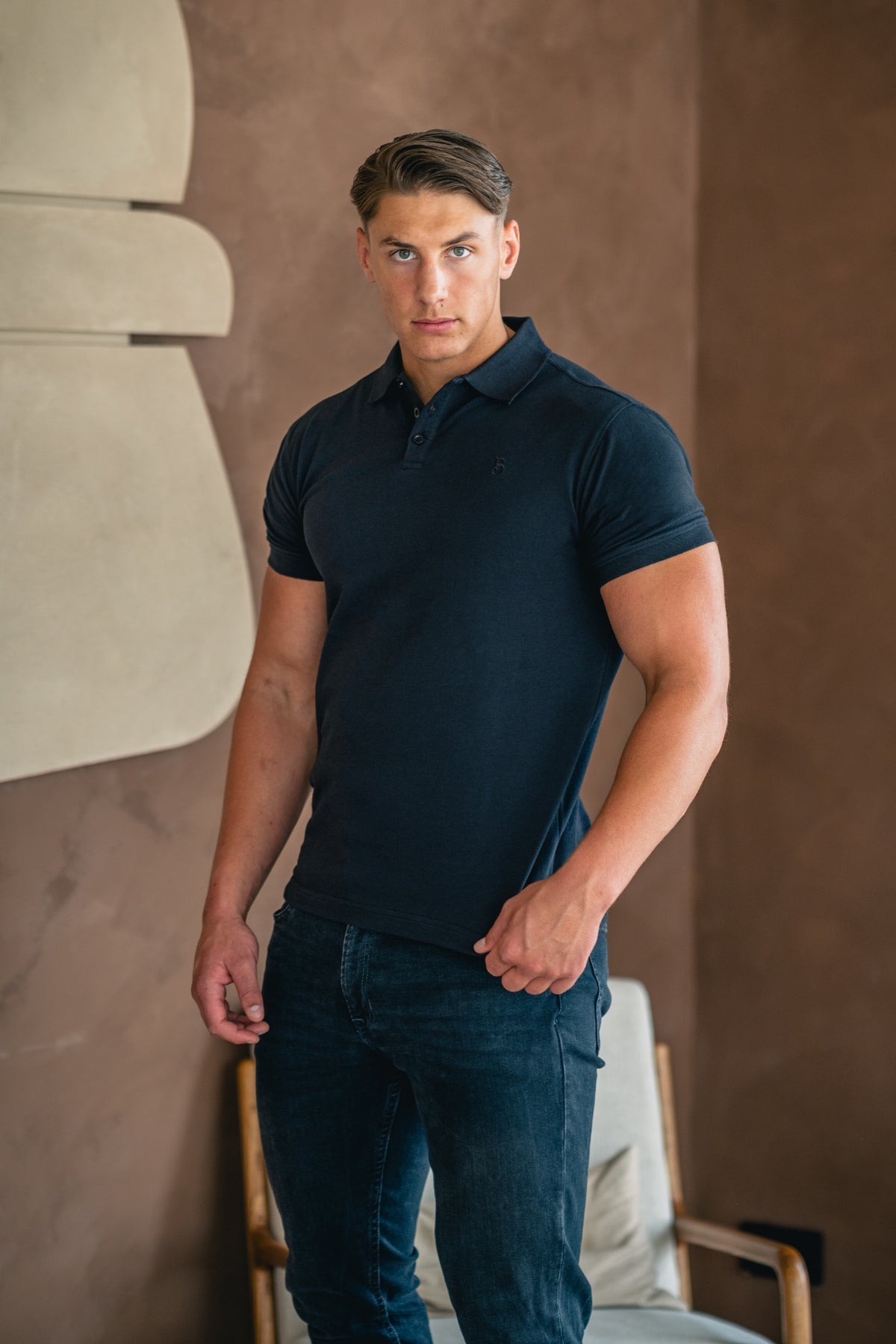 PIQUE POLO - BLACK