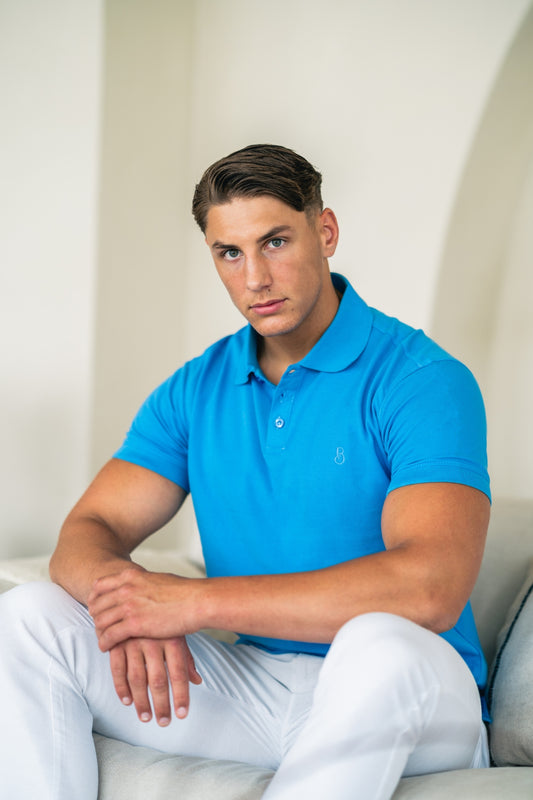 PIQUE POLO - BLAUW